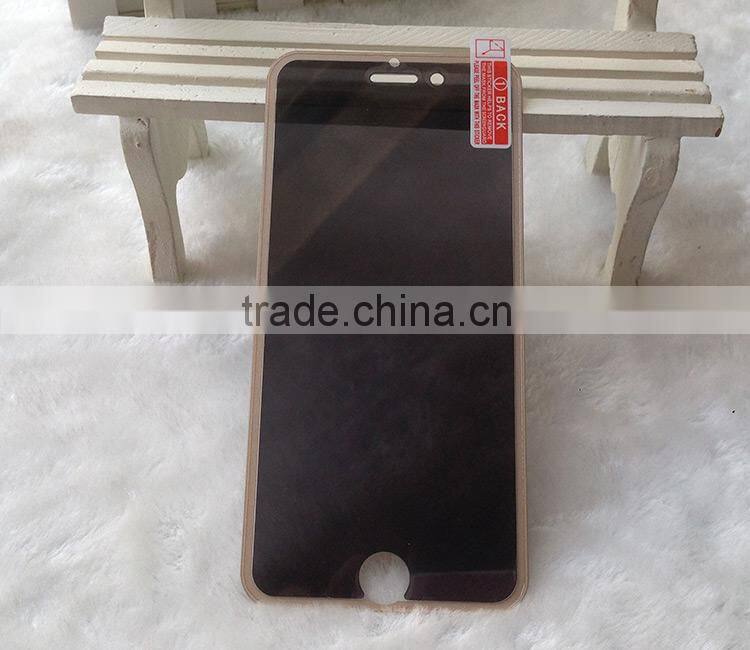Superhard h9 2.5D tempered glass privacy screen protector for iphone 6