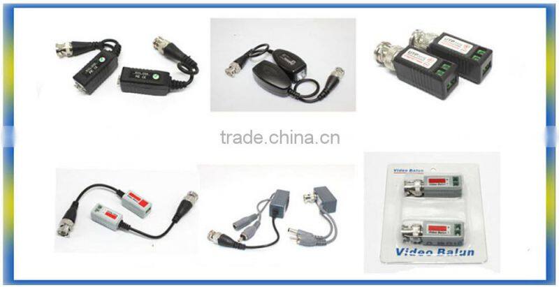 BNC male video balun connector for CCTV