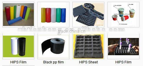 milky white food blister packaing HIPS film for cup lids