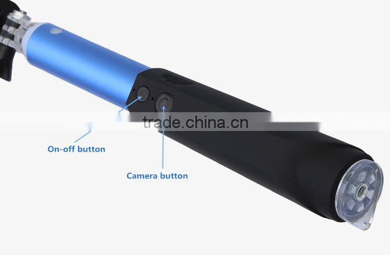 New arrival! Steel wired adjustable selfie stick roller stick monopod selfie stick for phone and camera