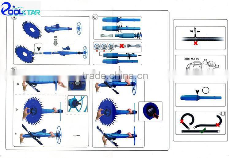 Thoroughly Clean Automatic Robot Pool Vacuum Cleaner with Swivel Body Never Cornered