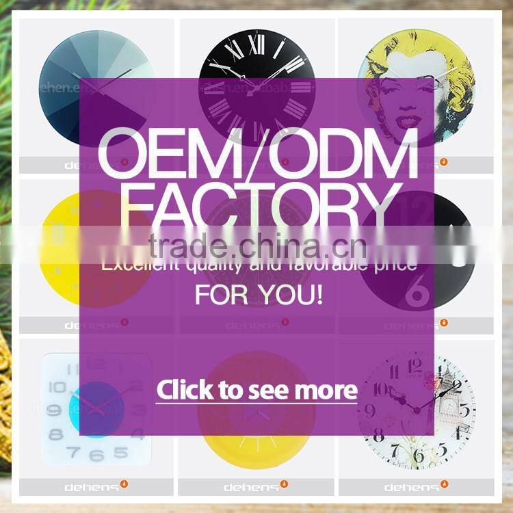 DEHENG glass quartz wall clock