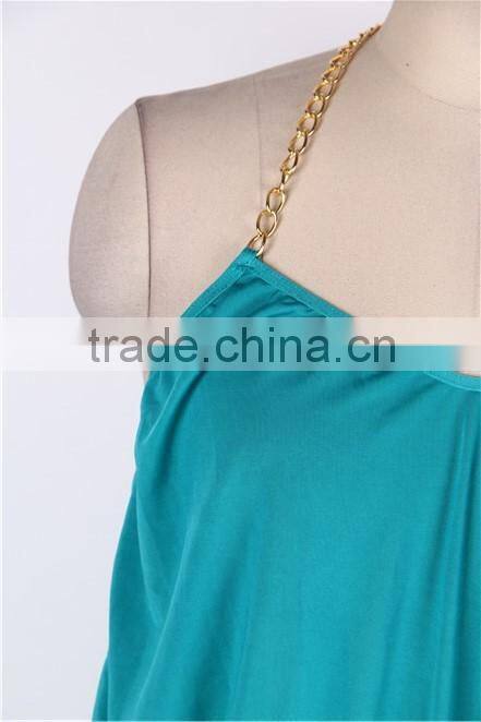 Hot Wholesale Gold Chain Halter Maxi Dress with T Back China Wholesale Dress Online