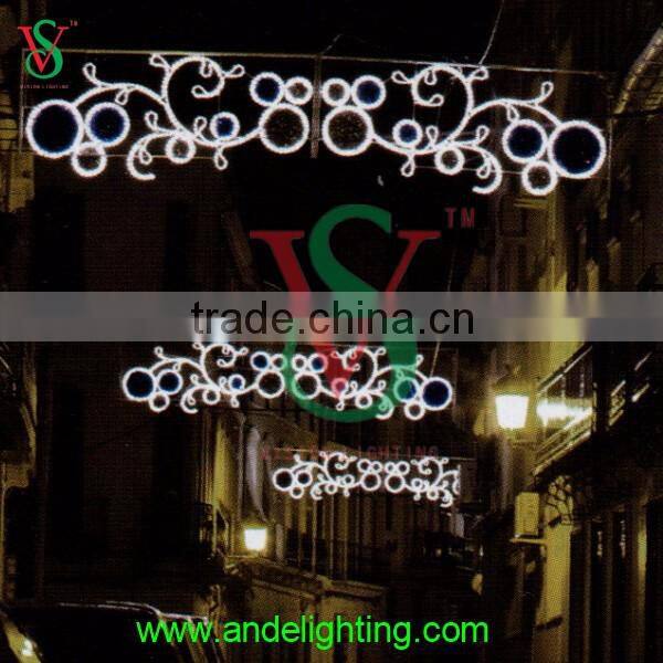 Customized 2d motif rope light large giant hanging outdoor street light fiesta lighting manufacture in china