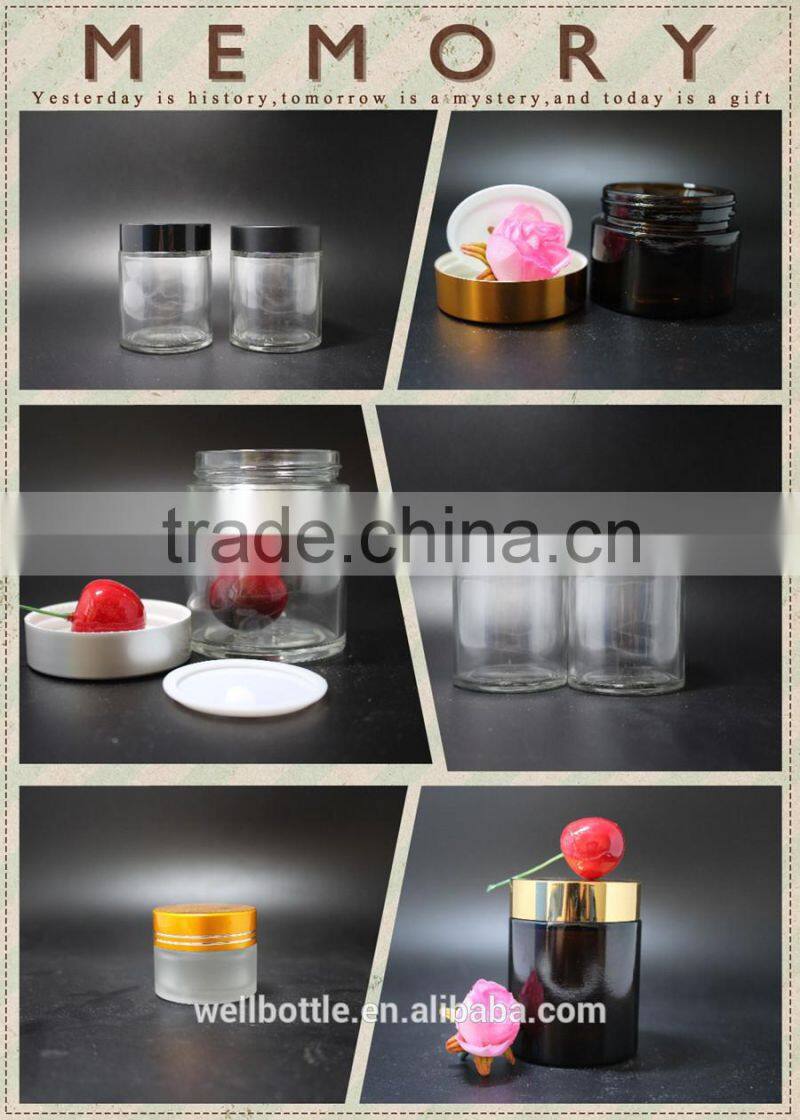 Small skull perfume bottle with frosted oil glass bottle with clear glass bottles with screw cap