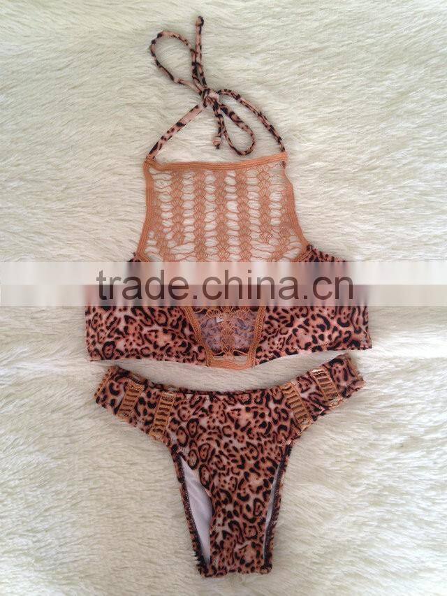 2016 new style Lace straps sexy swimsuit two-piece bikini