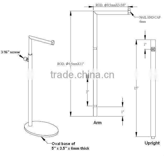 Hand bag display stand/ Counter top handbag stand/ Metal handbag store fixture stand