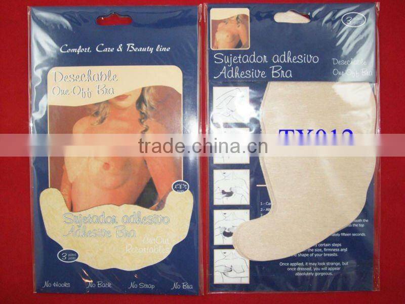 Hot!Sexy ladies nude heart-shaped silicone bra disposable push up nipple cover