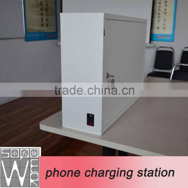 9 compartment steel locker charging cart