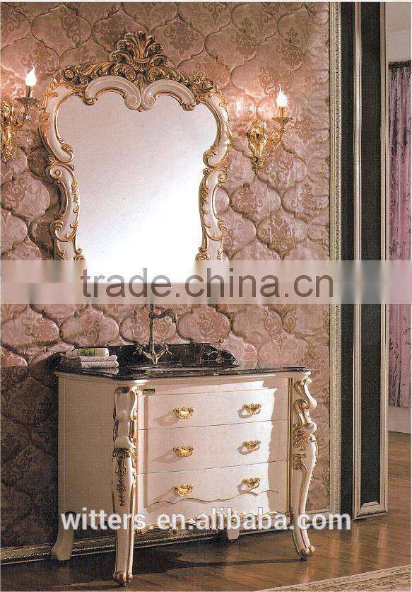 Solid wood carcase material including basin bathroom cabinet WTS348