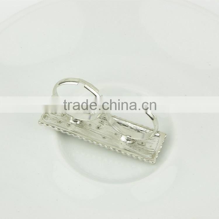 Stainless steel jewelry geometry diamonds rings