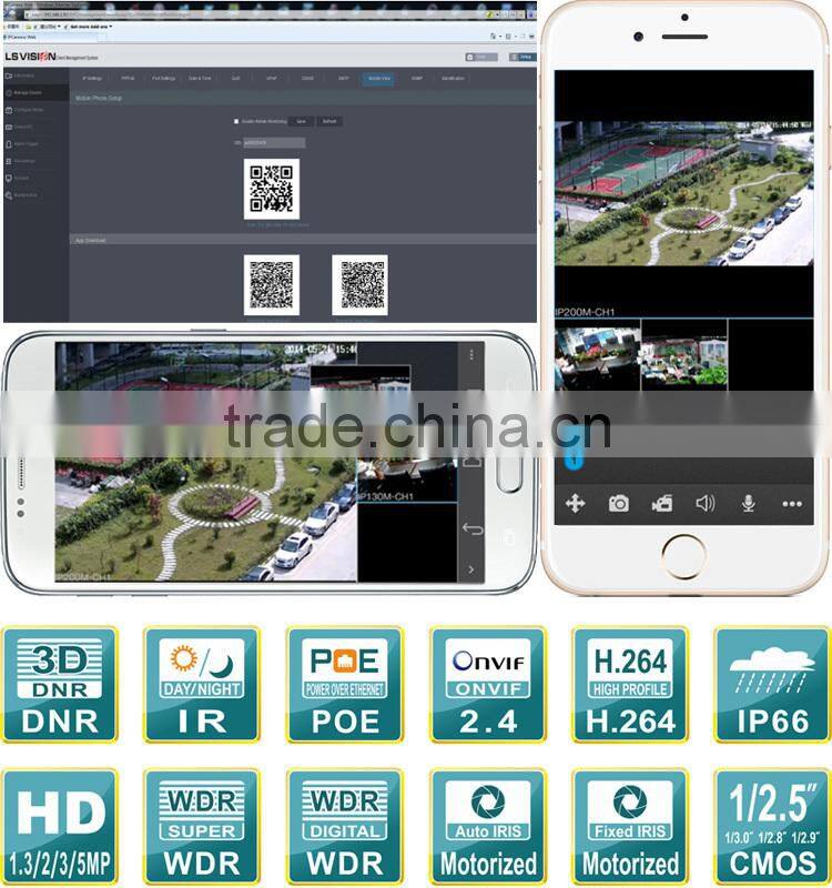 LS VISION Top 10 High Quality 64GB SD Card 5MP CCTV Security Cameras,5MP Waterproof Ip camera
