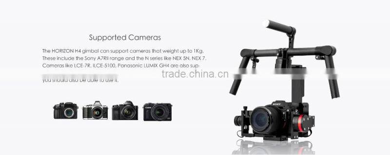 NEW ITEM! H4 3 axis gimbal brushless mirrorless camera gimbal stabilizer
