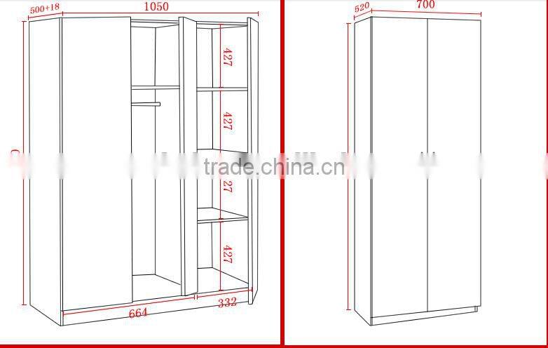 E1 Environment Friendly Wardrobe(closet) With 1 Or 2 Doors