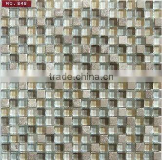 glass mix stone mosaic tile