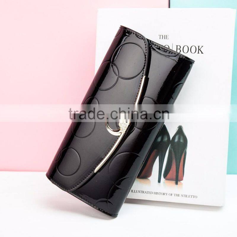 Luxury Party Hand Bag Leather Women Long Coin Purse Hand Wallet