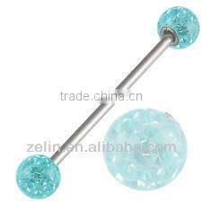 316L stainless steel spiral industrial barbell earrings piercing body jewelry