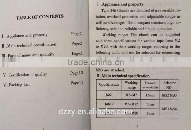 Reversible Tapping Chuck