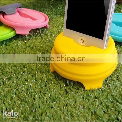 Macaron Silicone Foldable Amplifier Stand for iPhone audio speaker