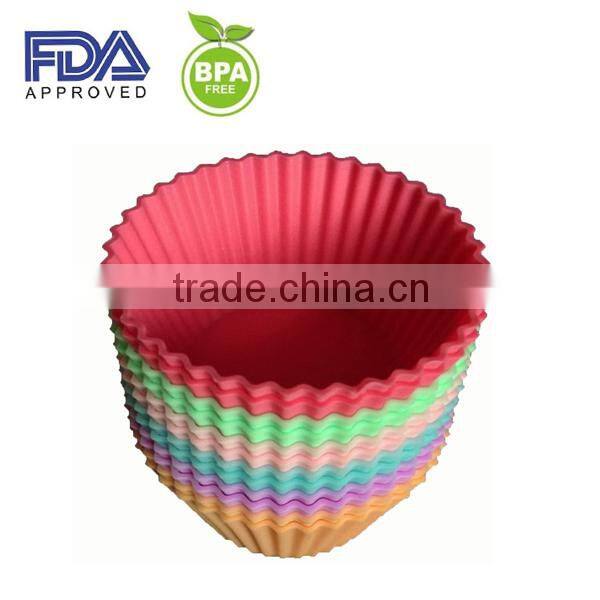 round single silicone muffin baking cups
