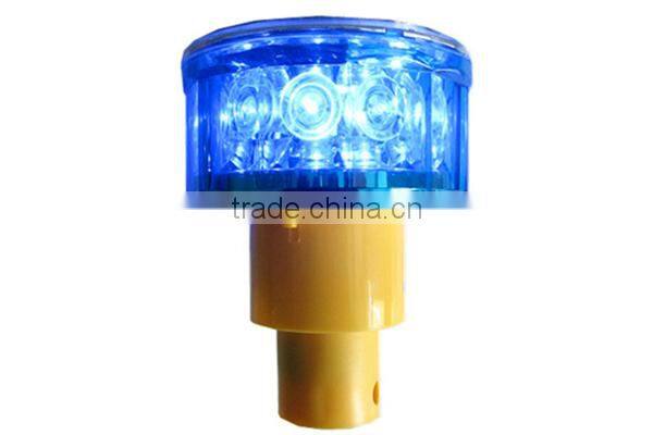yellow solar led strobe warning light