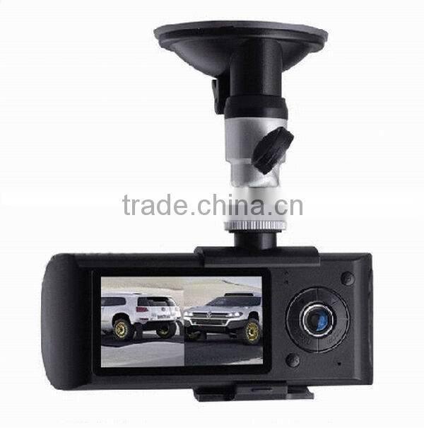 Factory wholesale 2.7 inches wide GPS dual camera car dvr dash camera 1080