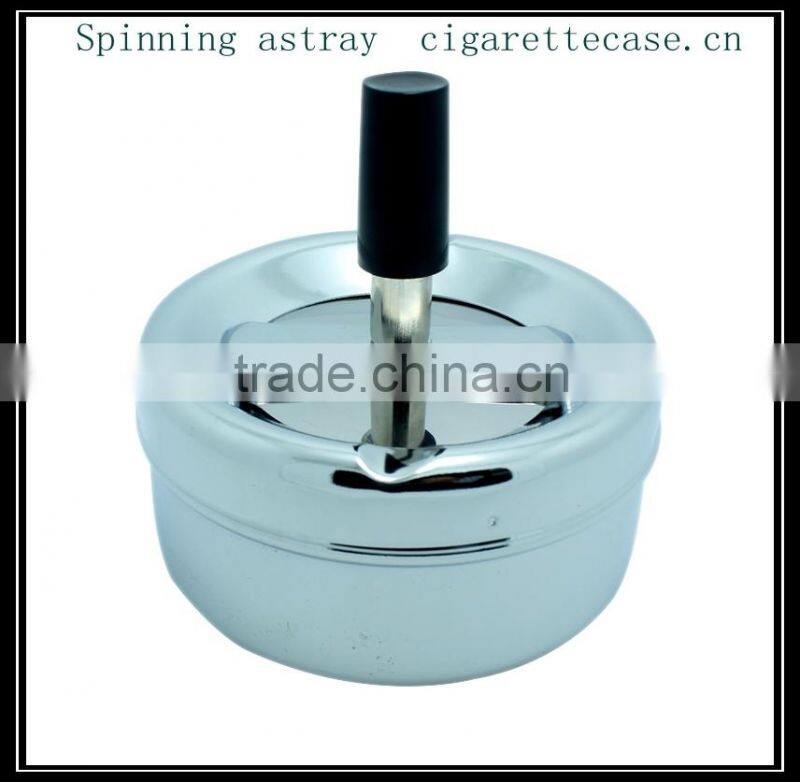 Metal spinning ashtray Dia 8cm cover plated botton painting