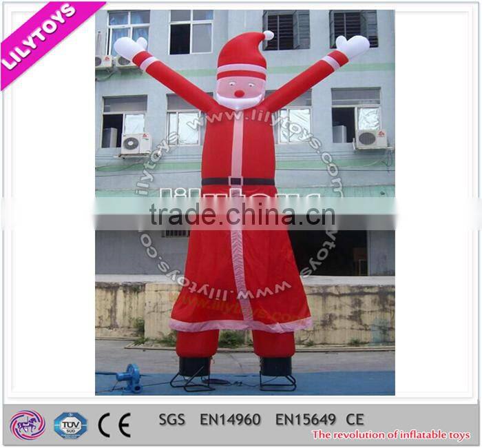 SGS attractive promotional inflatable happy christmas costumes for decoration