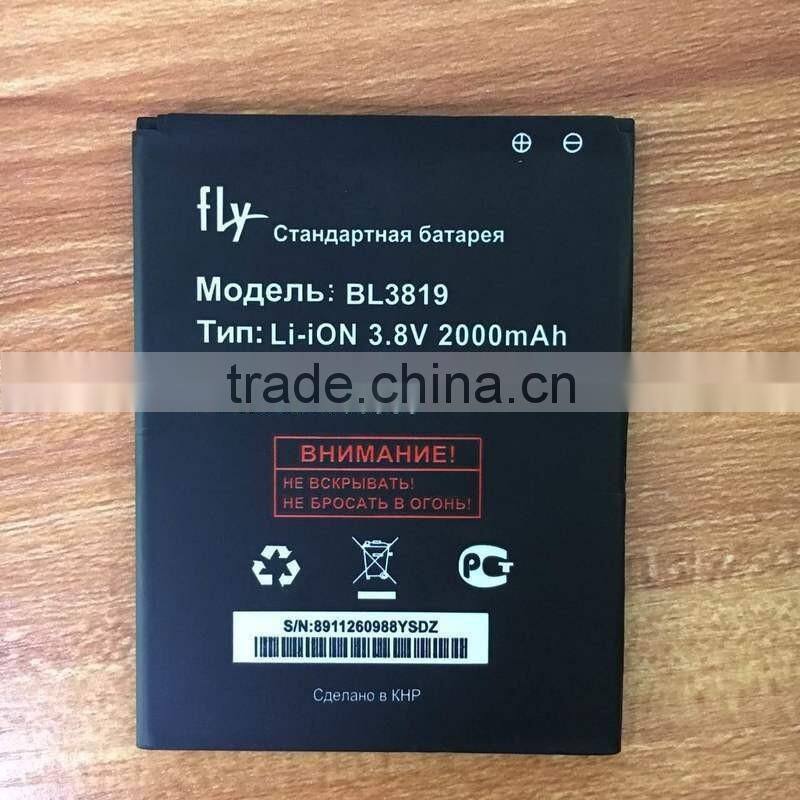Powerful phone battery for fly battery 3.8v new brand BL 3819 2000mah