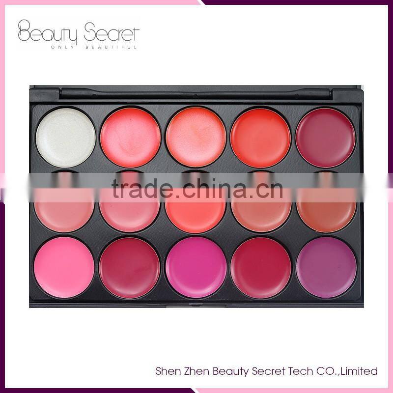 New Professional 15 Color Lip Gloss Palette Make up Small order accept lipgloss palette