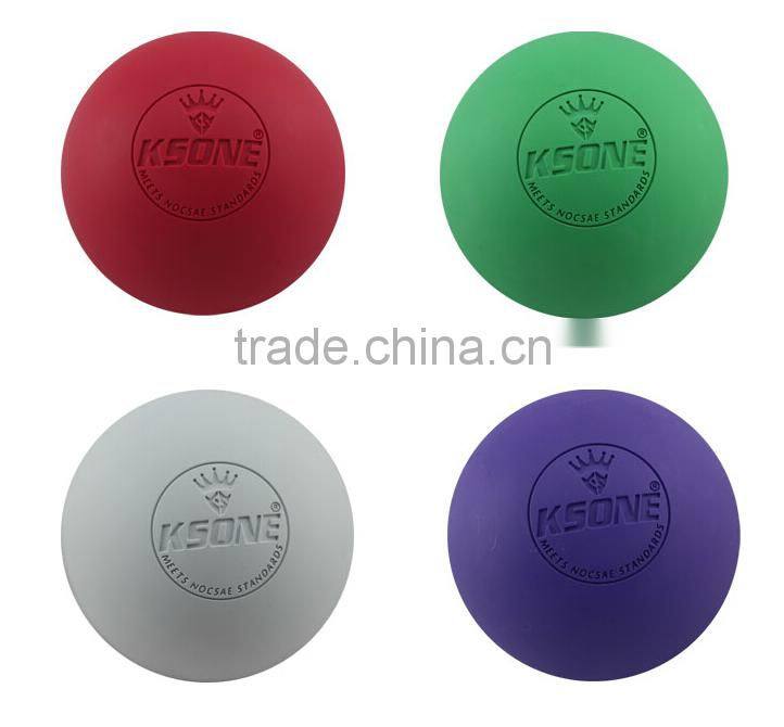 NCAA NOCSAE & SEI approved lacrosse ball lacrosse massage ball rubber ball