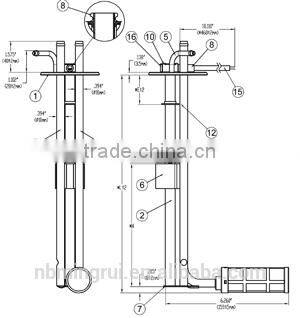 MR-MTN-200 Reed switch liquid water fuel level sensor