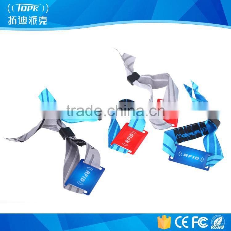 Fashion nylon strap nfc rfid wristband tags