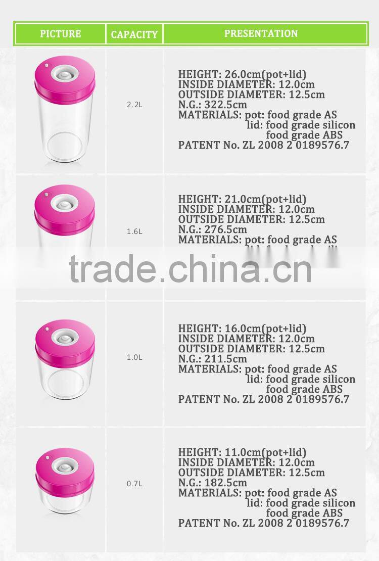 Kitchenware-Vacuum Plastic Canister vacuum seal air tight storage food savers food storage containers