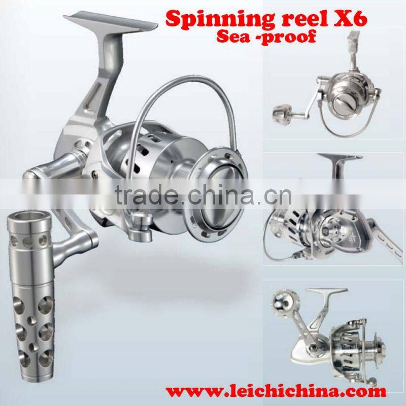 100% machine cut aluminium spinning fishing reel
