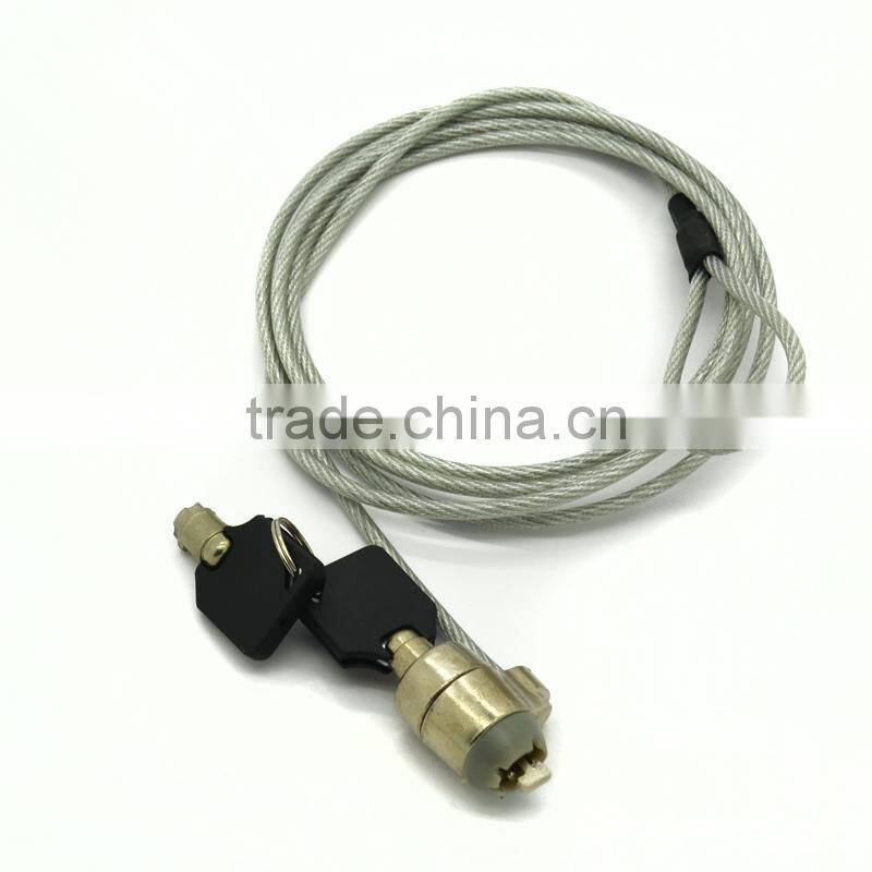 High quality laptop password lock chain cable with two keys, laptop locking cable,