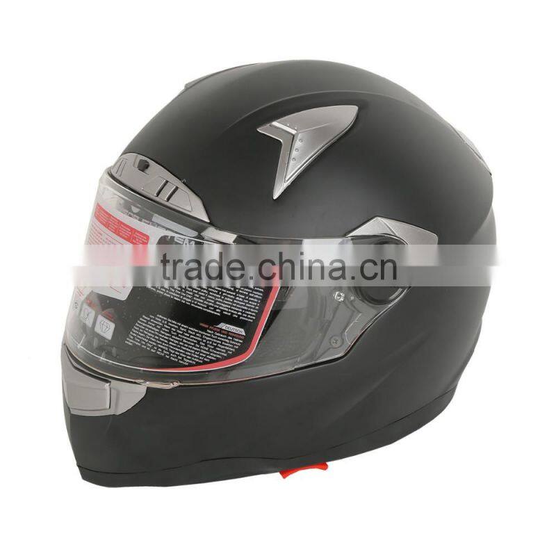 DOT Black Dual Visor Full Face Street Bike Motorcycle Helmet M/L/XL/XXL Adult