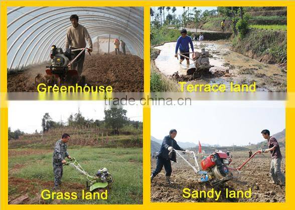 Reliable and durable Agriculture tool 6.5hp Portable hand rotavator with belt driving