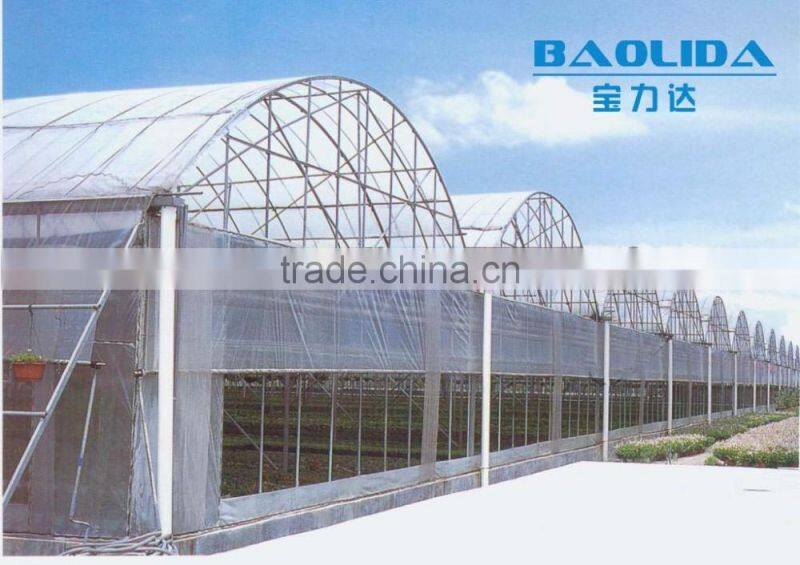 hot sale galvanized pipe with plastic film greenhouse for crops or commercial use