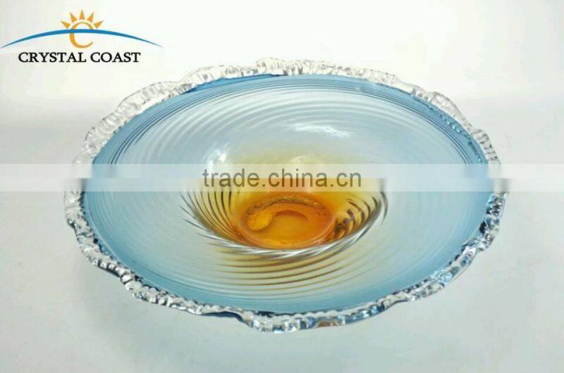 new arrival wholesale cheap tempered frosted glass plate for wall hanging decoration