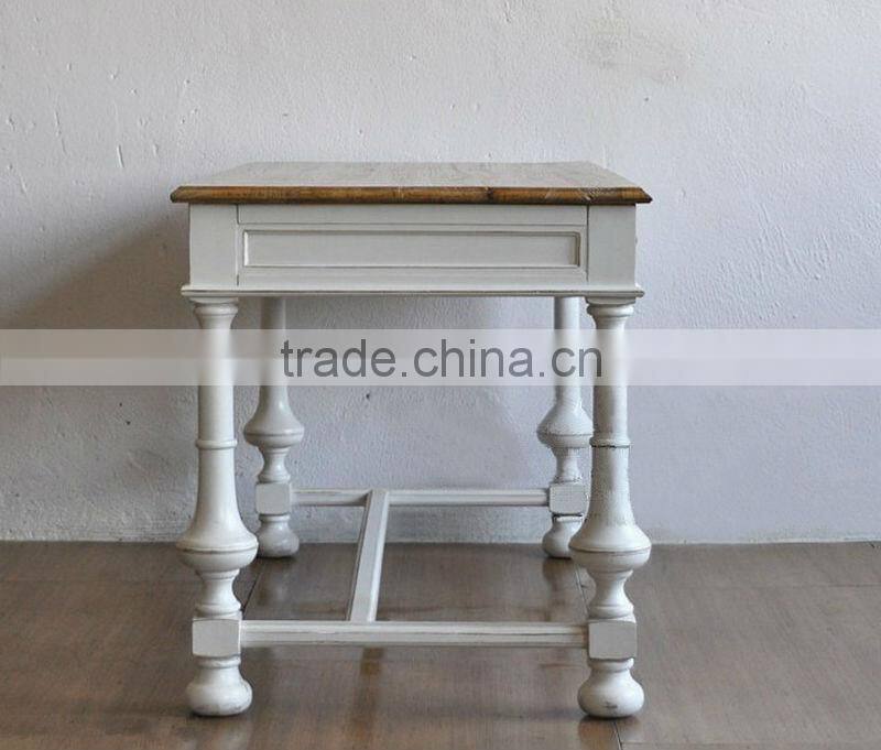 Spanish style wooden rectangular living room console table with antique finishing workmanship