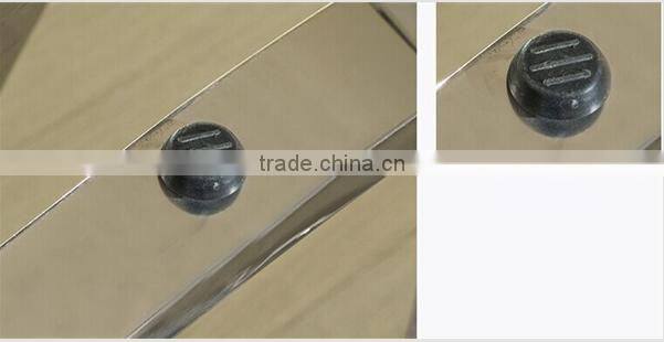 Special Shape Tempered Glass Top Console Table Set With Stainless Steel Base For Home Use