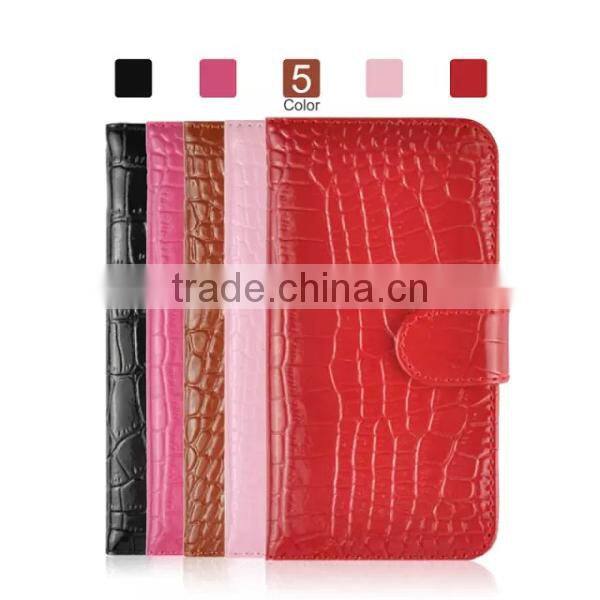 Fashion crocodile pattern leather flip mobile phone case,genuine leather case for iPhone 6 6Plus