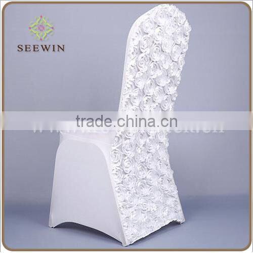 size pattern fitted elegant purple ruffled chaivari rosette pattern wedding banquet chair cover
