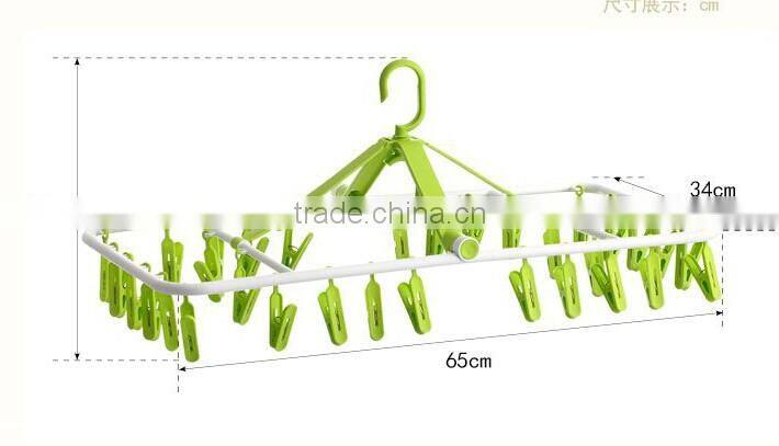 Wholesale Stock 360 Degree Rotate Foldable Plastic Clothes Hangers