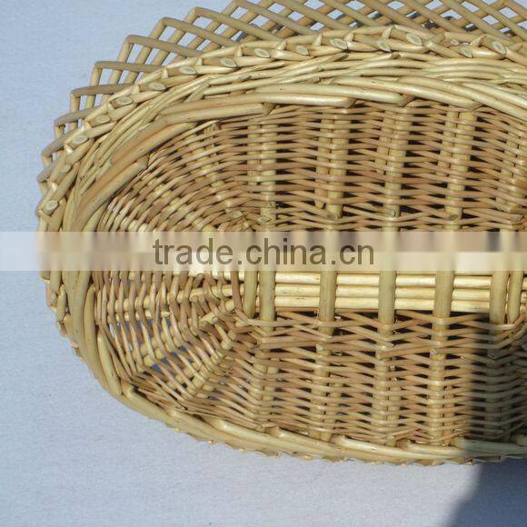 the green round wicker basket house hold fruit &bread basket