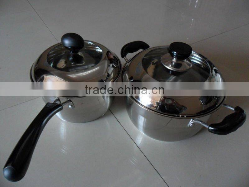 4 pcs stainless steel pots and pans set