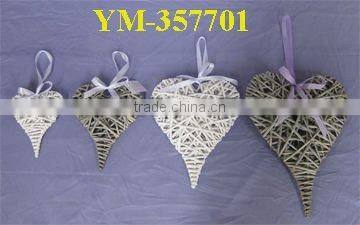 handmade hanging wicker heart shaped wedding decorations