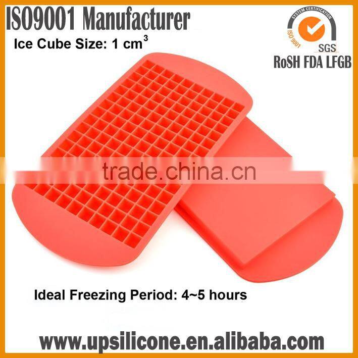 2015 hot selling new design food grade 160(10*16 )mini square silicone ice cube tray