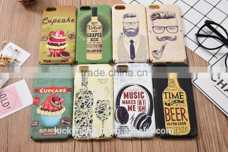 2017 new customized cool boy brushed luminous PC phone case for iPhone 6G/7G